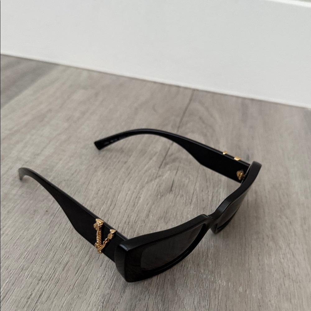 Versace Sunglasses in Black with Gold Details